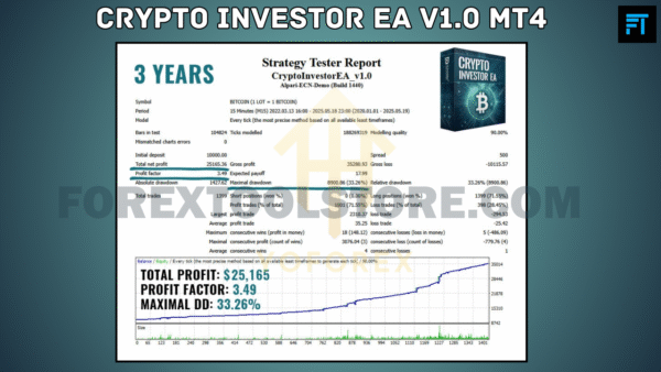 Crypto Investor EA MT4 v1.1 with SetFiles (Build 1441+) – Smart Auto Trading Bot for Profitable Crypto Strategies [Download] - Image 4